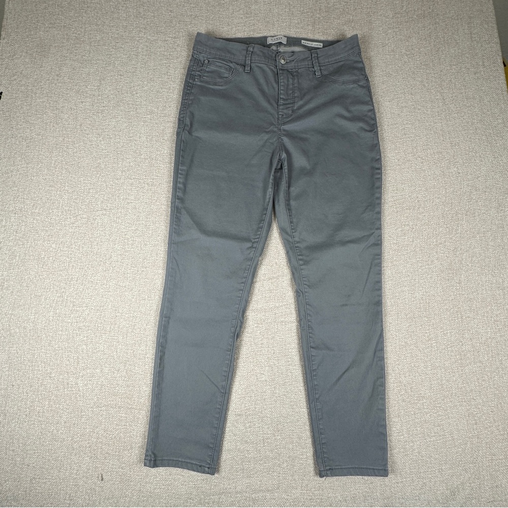 Curve Appeal Gray Stretch Denim Jeggings Womens Skinny Pull On Pants Size 10